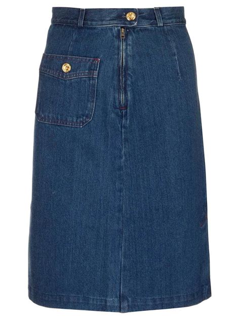 38 in womens skirt gucci|gucci denim skirt.